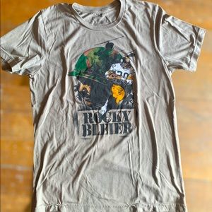 Steel City T Club Rocky Bleir tan cotton t unisex size M.